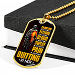 Crawling Is Acceptable Falling Is Acceptable Blood Is Acceptable Sweat Is Acceptable Pain Is Acceptable US Army Veteran Dog Tag Pendant Necklace - Dog Tag (Gold Plated) Crawling Is Acceptable Falling Is Acceptable Blood Is Acceptable Sweat Is Acceptable Pain Is Acceptable US Army Veteran Dog Tag Pendant Necklace - Dog Tag (Gold Plated)