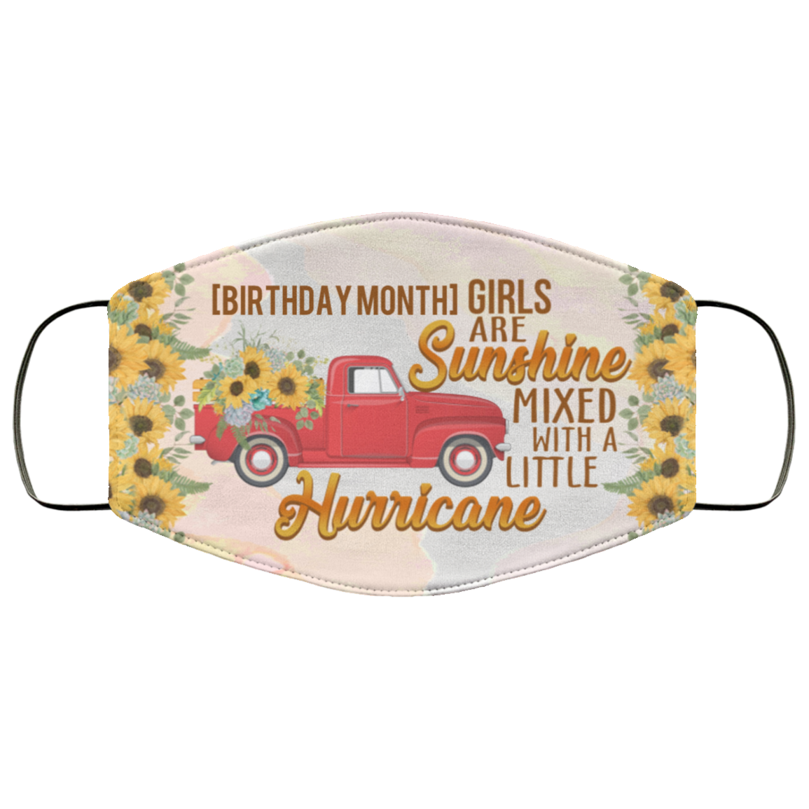 Personalized Girls Are Sunshine Mixed With A Little Hurricane Washable Reusable Printed Cloth Face Mask Cover, White, Cloth Face Cover Personalized Girls Are Sunshine Mixed With A Little Hurricane Washable Reusable Printed Cloth Face Mask Cover, White, Cloth Face Cover