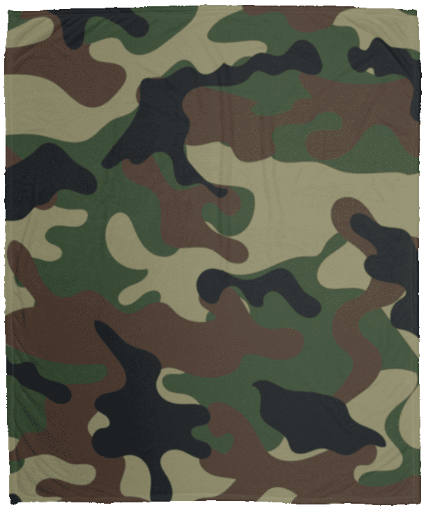 Camouflage Fleece Blanket - Premium Sherpa Blanket - Woven Blanket, White, Cozy Plush Fleece Blanket - 50x60
