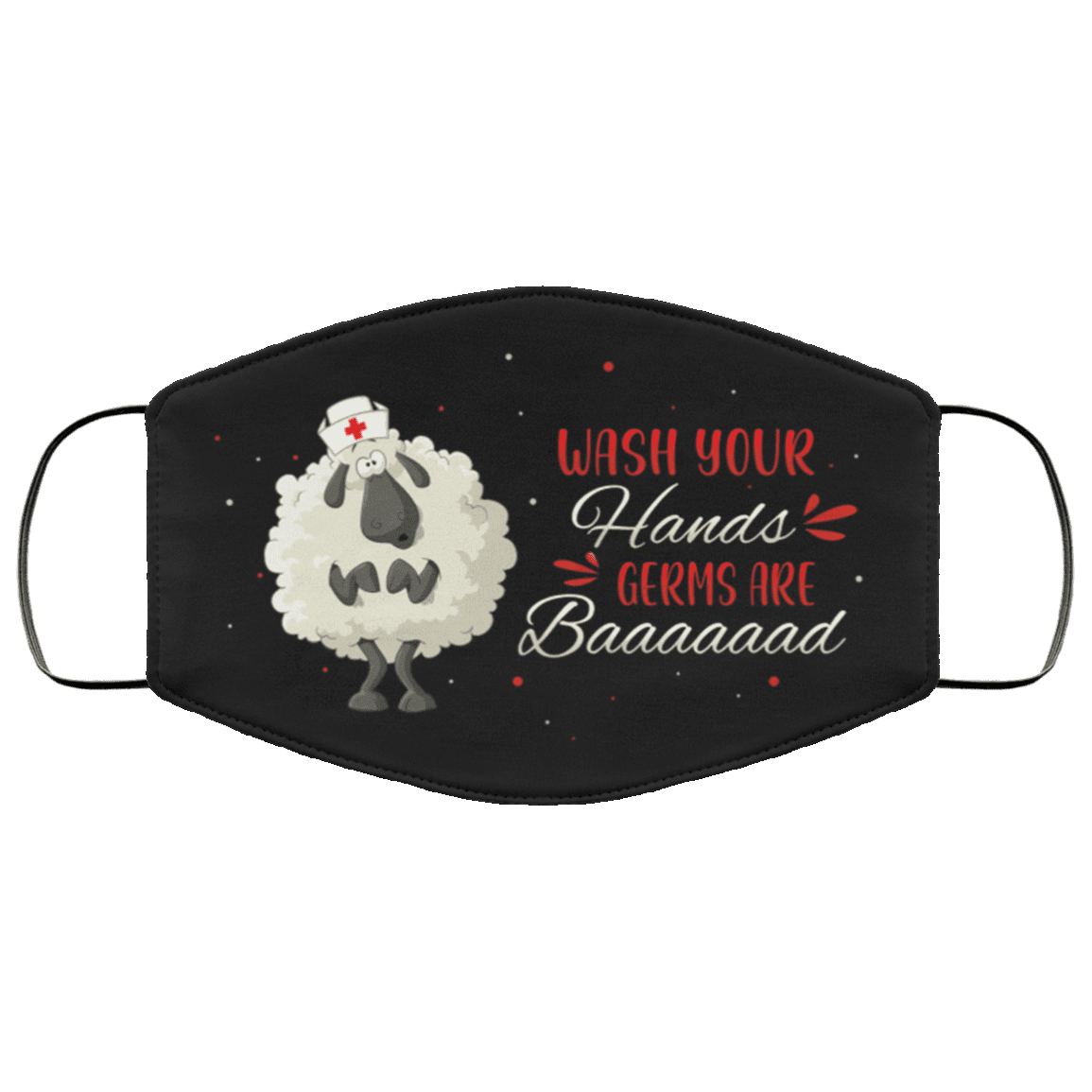 Funny Sheep Wash Your Hands Germs Are Bad Washable Reusable Custom - Printed Cloth Face Mask Cover, Black, Cloth Face Cover Funny Sheep Wash Your Hands Germs Are Bad Washable Reusable Custom - Printed Cloth Face Mask Cover, Black, Cloth Face Cover