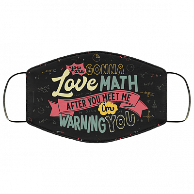 You Are Gonna Love Math After You Meet Me I'm Warning You Washable Reusable Custom - Math Teacher Cloth Face Mask, Black, Cloth Face Cover