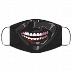 Tokyo Ghoul Open Smiling Washable Reusable Custom - Printed Cloth Face Mask Cover, White, Cloth Face Cover