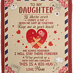 To My Daughter If There Ever Comes A Day We Can't Be Together Wrapped Framed Canvas Prints-Unframed Poster, White, Cozy Plush Fleece Blanket - 50x60