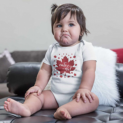 Alternative view of Canadian Cute Eh Baby Onesie - Baby Infant Bodysuit - On The Eh Team Cute Onesie For Newborn