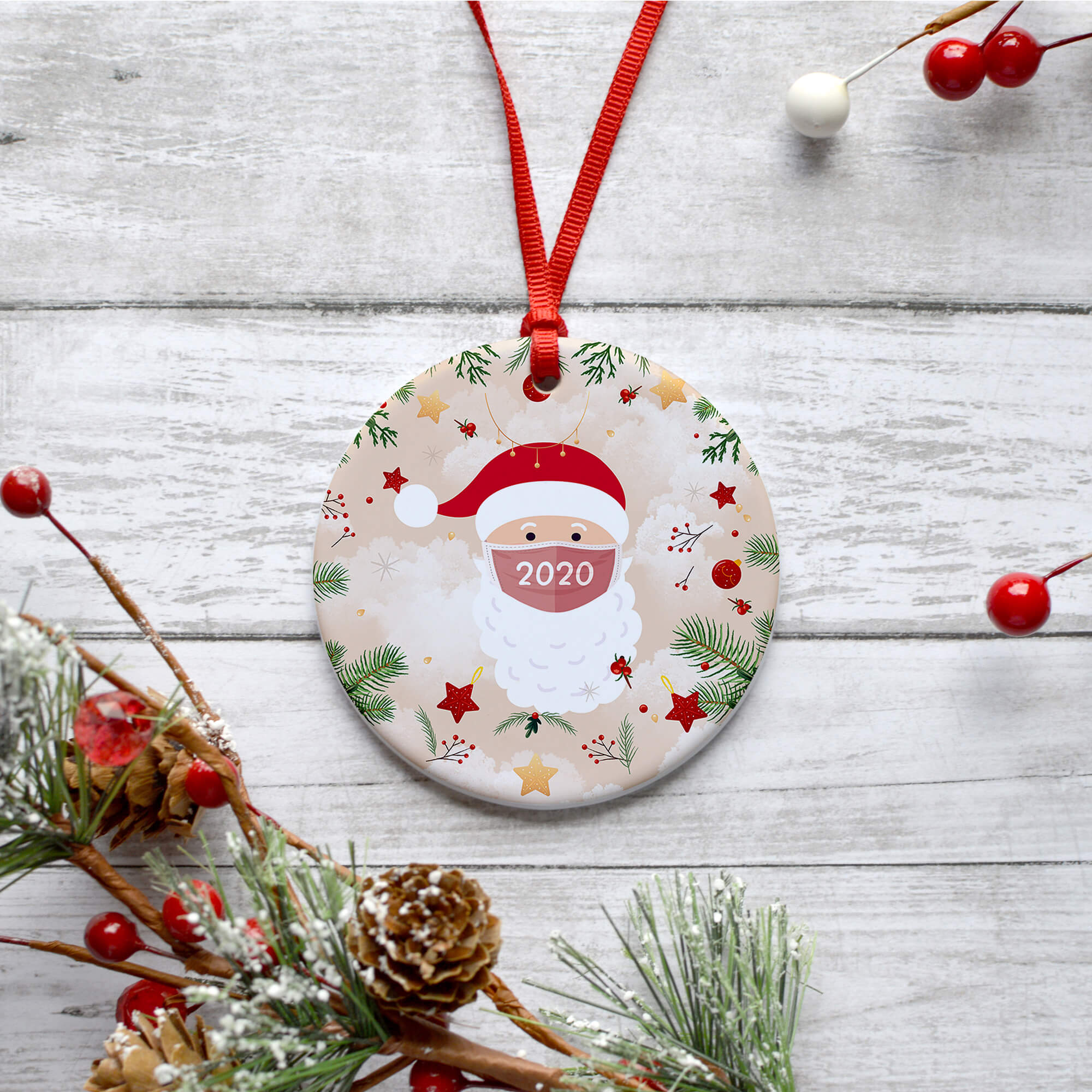 2BN. Santa Wearing Mask - mk2