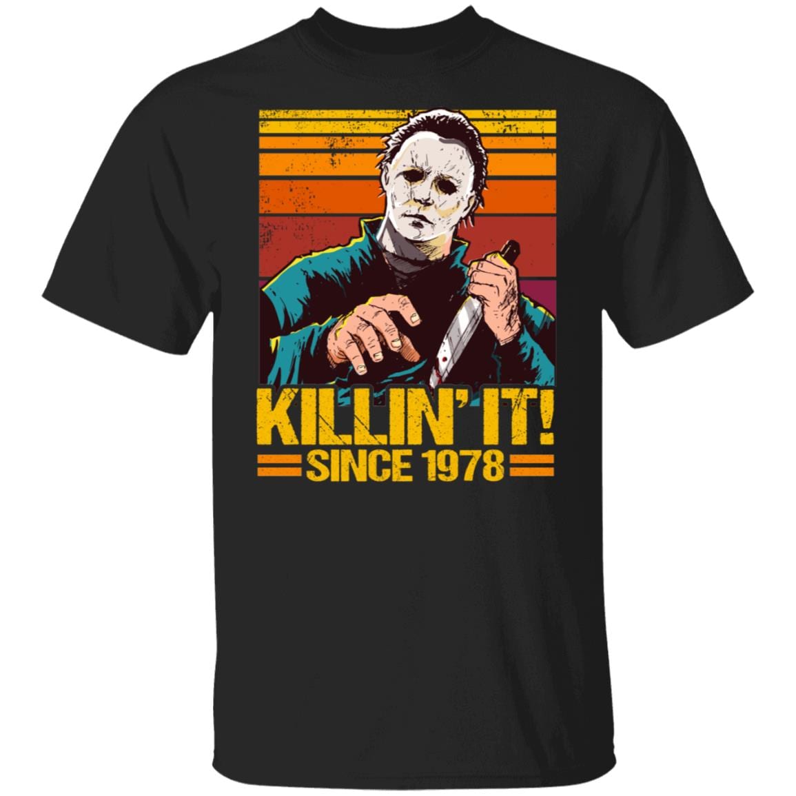Michael Myers Killin' It Since 1978 Vintage Halloween T-Shirt, Black, Unisex T-Shirt
