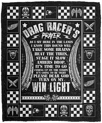 Drag Racer's Prayer as I Sit Here in the Lanes I Know This Round Fleece Blanket - Sherpa Blanket - Woven Blanket, White, Cozy Plush Fleece Blanket - 50x60