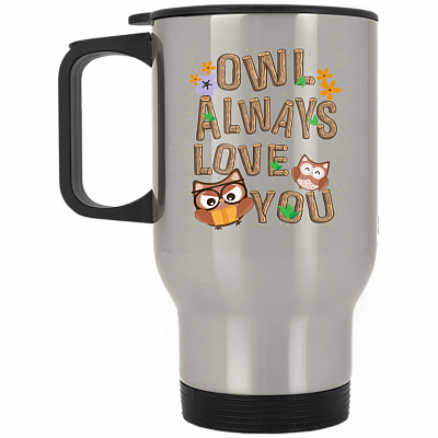14 oz. Silver Travel Mug