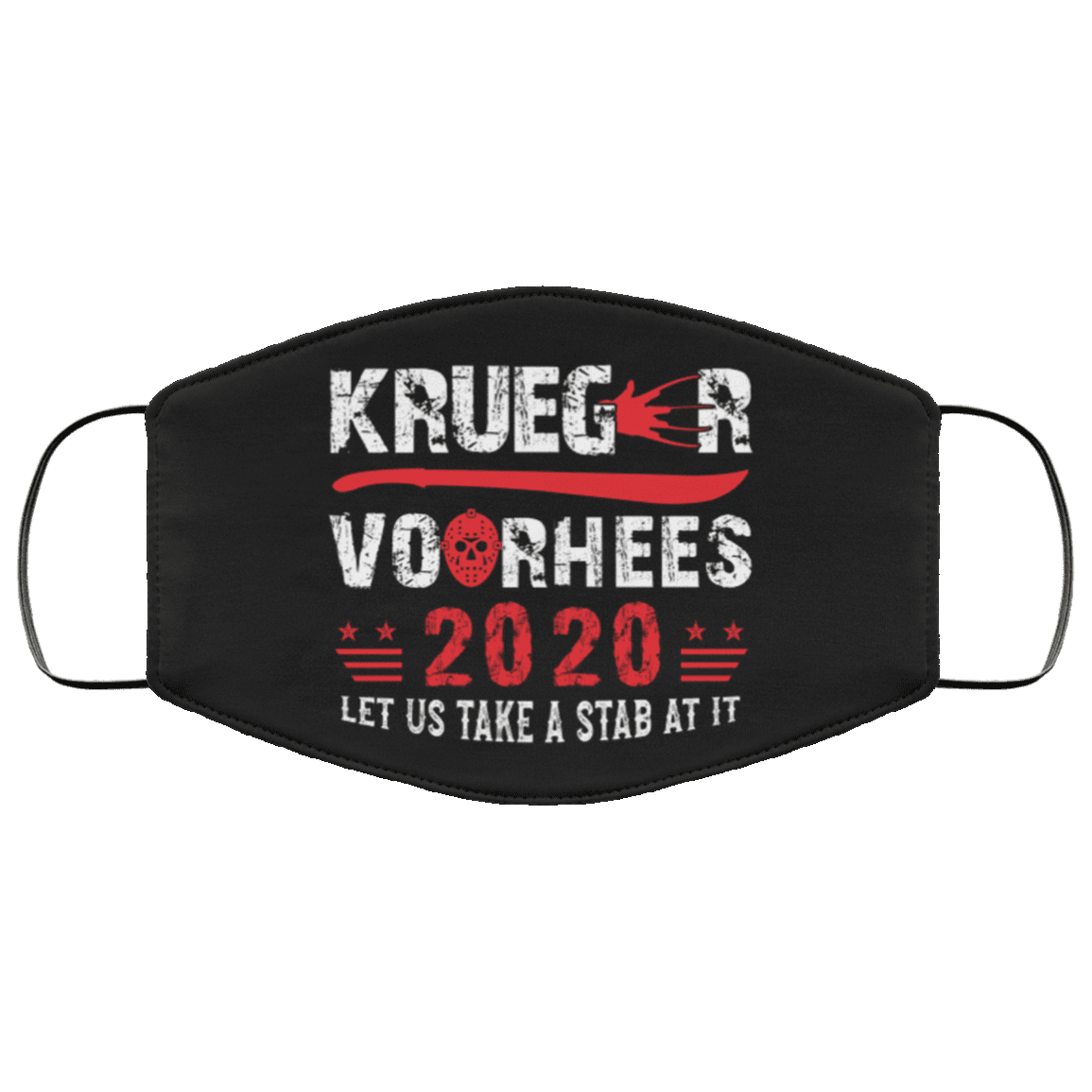 Krueger Voorhees Let Us Take A Stab At It Washable Reusable Custom Printed Cloth Face Mask Cover - Halloween Horror Face Mask, Black, Cloth Face Cover Krueger Voorhees Let Us Take A Stab At It Washable Reusable Custom Printed Cloth Face Mask Cover - Halloween Horror Face Mask, Black, Cloth Face Cover