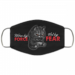 Worn By Force Not By Fear Washable Reusable Printed Cloth Face Mask Cover, Black, Cloth Face Cover