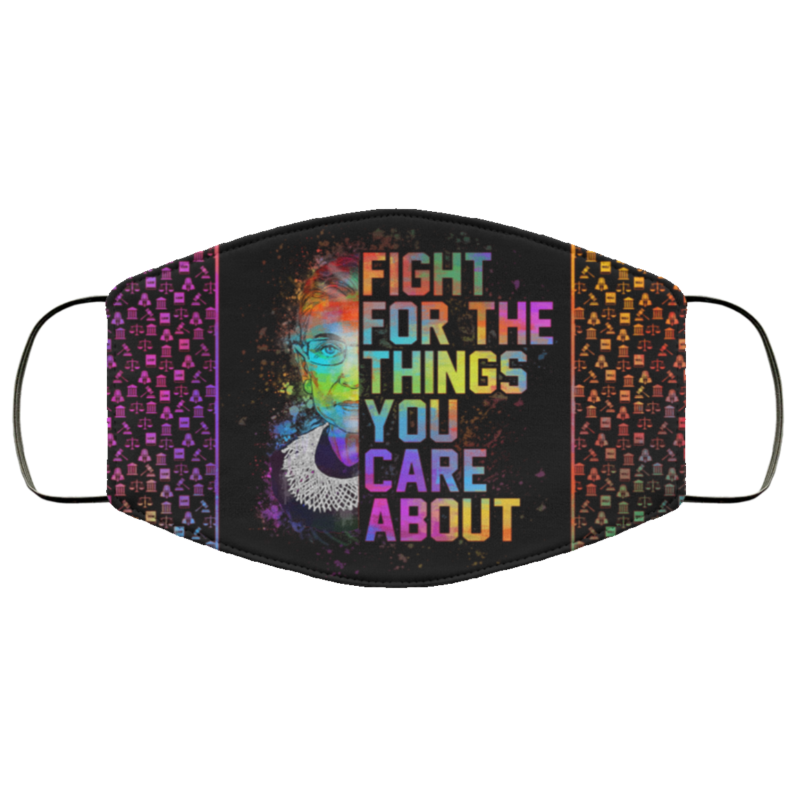 Fight For The Things You Care RBG Washable Reusable Printed Cloth Face Mask Cover, Black, Cloth Face Cover Fight For The Things You Care RBG Washable Reusable Printed Cloth Face Mask Cover, Black, Cloth Face Cover