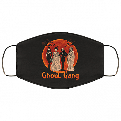 Ghoul Gang Halloween Squad Goals Elvira Morticia Washable Reusable Custom - Cloth Face Mask Cover, White, Cloth Face Cover