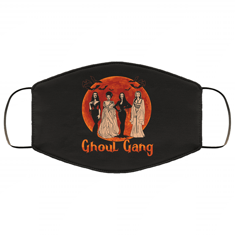 Ghoul Gang Halloween Squad Goals Elvira Morticia Washable Reusable Custom - Cloth Face Mask Cover, White, Cloth Face Cover