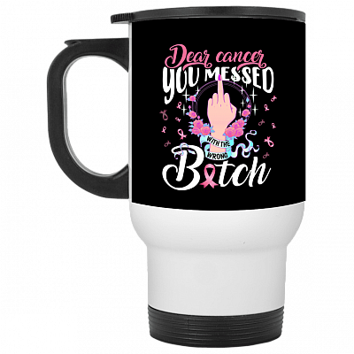 14 oz. White Travel Mug