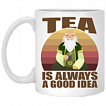Vintage Uncle Tea Is Always a Good Idea Ceramic Coffee Mug - Water Bottle - Color Changing Mug, White, 11 oz. White Mug