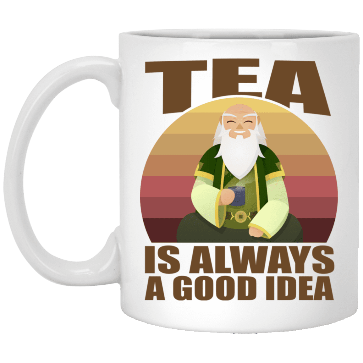 Vintage Uncle Tea Is Always a Good Idea Ceramic Coffee Mug - Water Bottle - Color Changing Mug, White, 11 oz. White Mug Vintage Uncle Tea Is Always a Good Idea Ceramic Coffee Mug - Water Bottle - Color Changing Mug, White, 11 oz. White Mug
