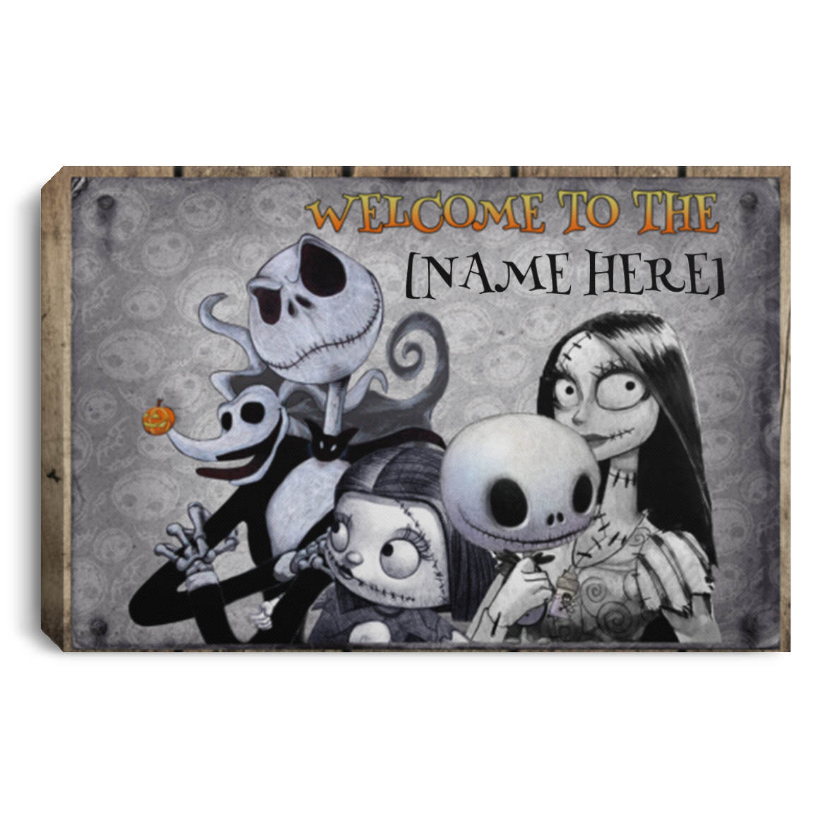 Personalized Jack And Sally Family Portrait Nightmare Before Christmas Framed Canvas Prints-Unframed Poster, White, 0.75'' Framed Canvas Personalized Jack And Sally Family Portrait Nightmare Before Christmas Framed Canvas Prints-Unframed Poster, White, 0.75'' Framed Canvas