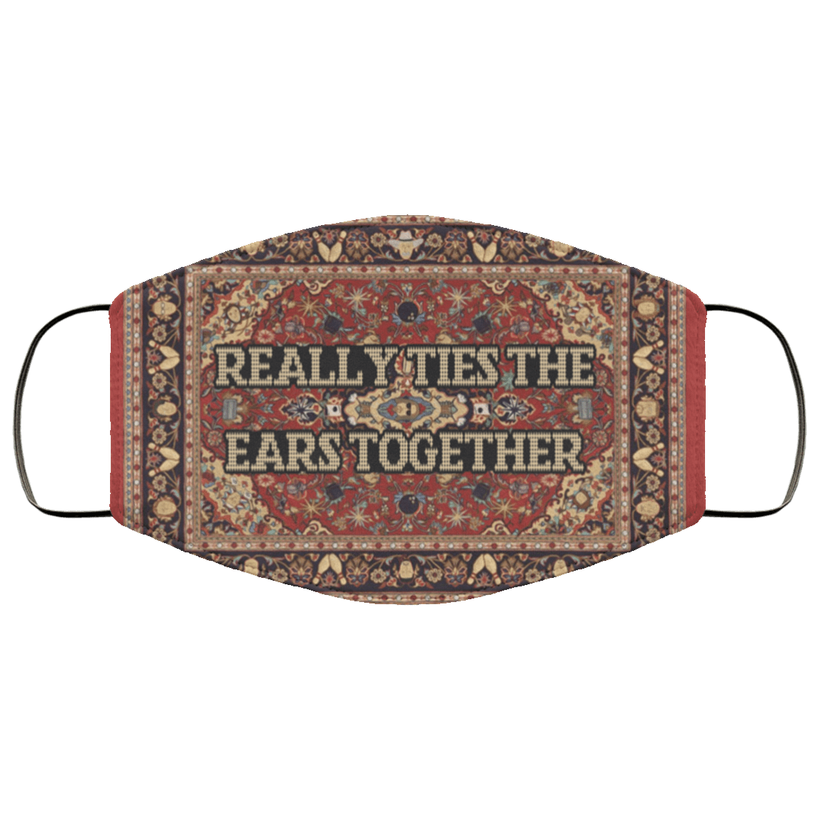 Big Lebowski Really Ties the Ears Together Washable Reusable Custom - Printed Cloth Face Mask Cover, White, Cloth Face Cover Big Lebowski Really Ties the Ears Together Washable Reusable Custom - Printed Cloth Face Mask Cover, White, Cloth Face Cover