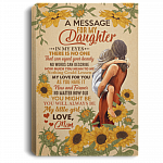 A Message For My Daughter You Will Always Be My Little Girl Wrapped Framed Canvas Prints-Unframed Poster, White, 0.75'' Framed Canvas A Message For My Daughter You Will Always Be My Little Girl Wrapped Framed Canvas Prints-Unframed Poster, White, 0.75'' Framed Canvas