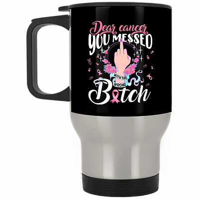 14 oz. Silver Travel Mug