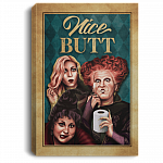Nice Butt Hocus Witches Halloween Framed Canvas Prints - Unframed Poster - Nice Butt Bathroom Wall Decor, White, 0.75'' Framed Canvas