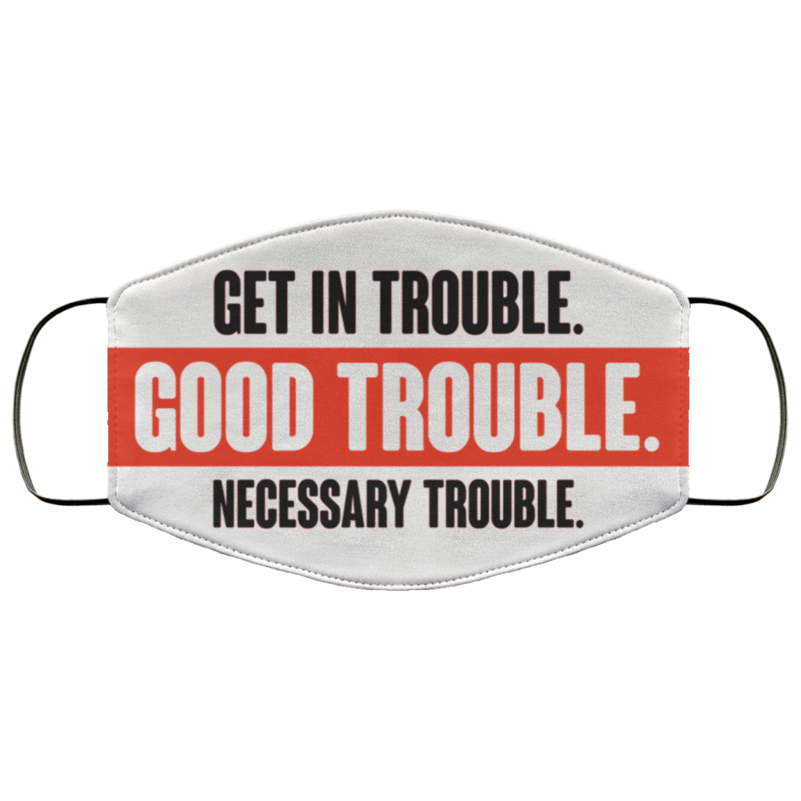John Lewis Good Trouble Necessary Trouble Black Lives Matter Washable Reusable Custom - Printed Cloth Face Mask Cover, White, Cloth Face Cover John Lewis Good Trouble Necessary Trouble Black Lives Matter Washable Reusable Custom - Printed Cloth Face Mask Cover, White, Cloth Face Cover