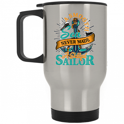 14 oz. Silver Travel Mug