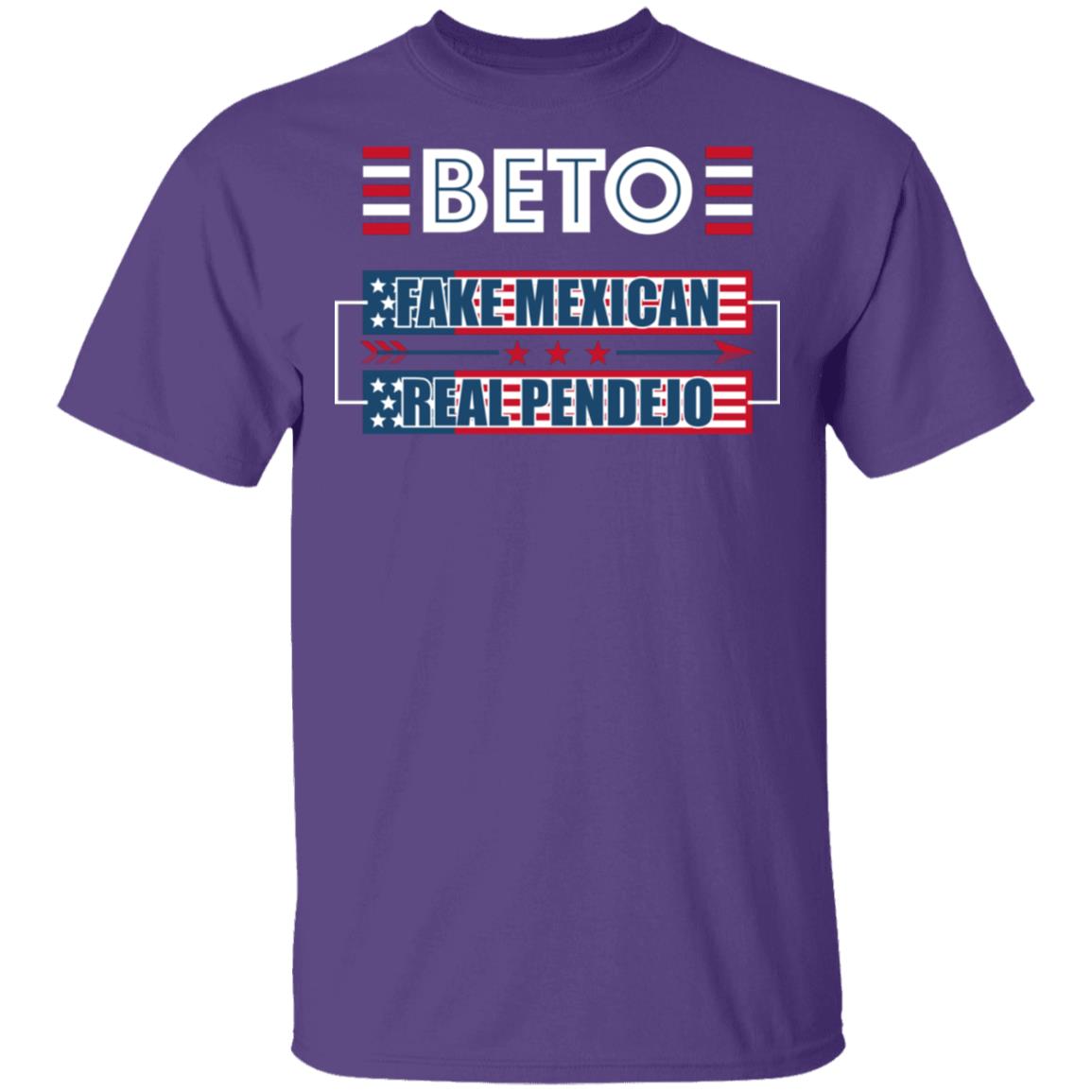 Beto Fake Mexican Real Pendejo O'Rourke T-Shirt, Purple, Unisex T-Shirt