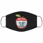 Can't Mask The Love For My Students Washable Reusable Custom-Printed Cloth Face Mask Cover, White, Cloth Face Cover
