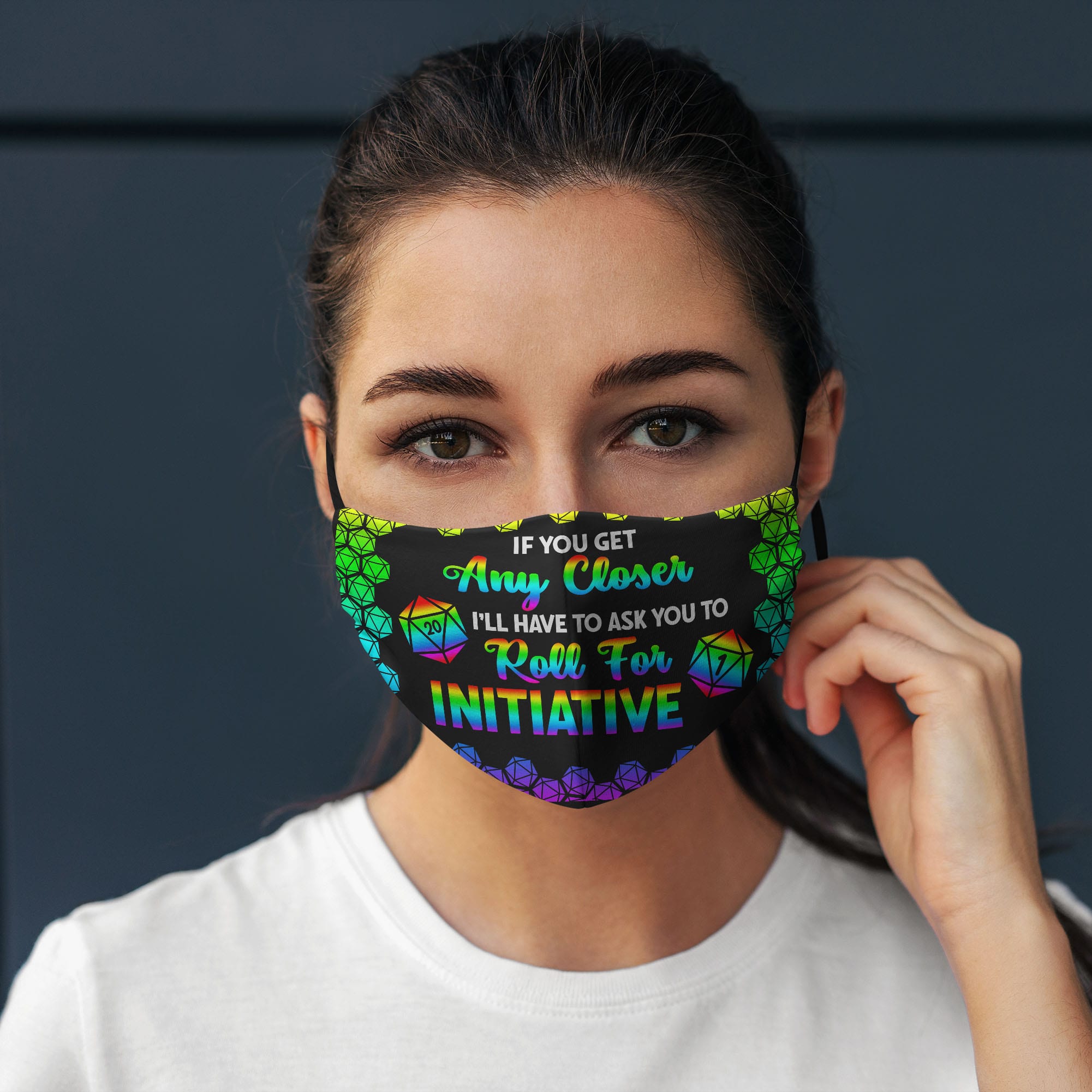 14VT. Roll For Initiative LGBT mask mockup