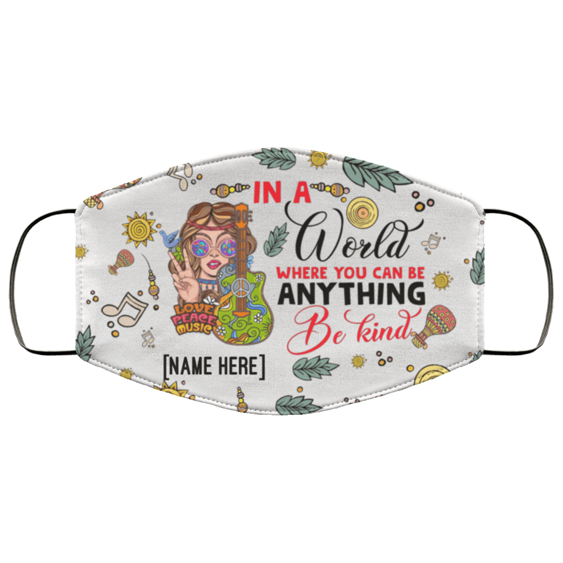 Personalized In A World Where You Can Be Anything Be Kind Washable Reusable Printed Cloth Face Mask Cover, White, Cloth Face Cover Personalized In A World Where You Can Be Anything Be Kind Washable Reusable Printed Cloth Face Mask Cover, White, Cloth Face Cover