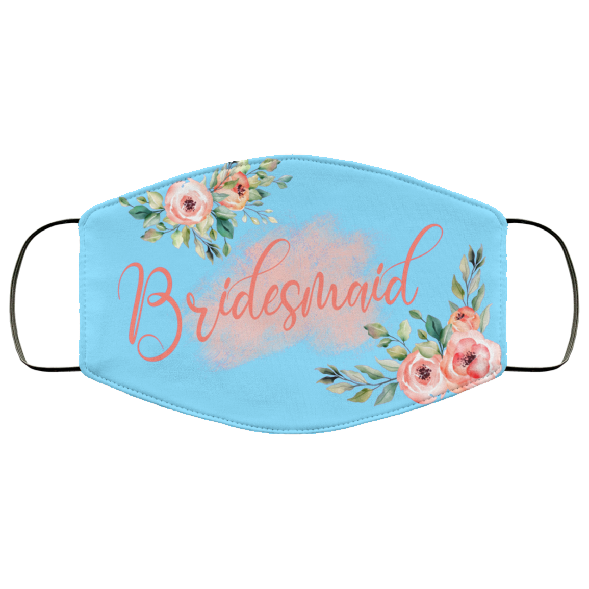 Bridesmaid Floral Mask Washable Reusable Custom – Printed Cloth Face Mask Cover copy, Columbia Blue, Cloth Face Cover Bridesmaid Floral Mask Washable Reusable Custom – Printed Cloth Face Mask Cover copy, Columbia Blue, Cloth Face Cover