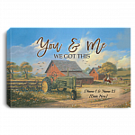 Personalized You and Me We Got This Framed Canvas - Unframed Poster, White, 0.75'' Framed Canvas