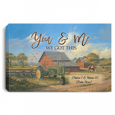 Personalized You and Me We Got This Framed Canvas - Unframed Poster, White, 0.75'' Framed Canvas