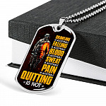 Crawling Is Acceptable Falling Is Acceptable Blood Is Acceptable Sweat Is Acceptable Pain Is Acceptable US Army Veteran Dog Tag Pendant Necklace - Dog Tag (Silver) Crawling Is Acceptable Falling Is Acceptable Blood Is Acceptable Sweat Is Acceptable Pain Is Acceptable US Army Veteran Dog Tag Pendant Necklace - Dog Tag (Silver)