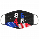8645 2020 American Flag Anti Donald Trump Washable Reusable Custom - Printed Cloth Face Mask Cover, Black, Cloth Face Cover