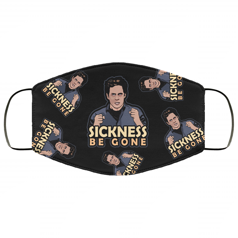 Sickness Be Gone Washable Reusable Custom Printed Cloth Face Mask Cover - Dennis Reynolds Mask, Black, Cloth Face Cover