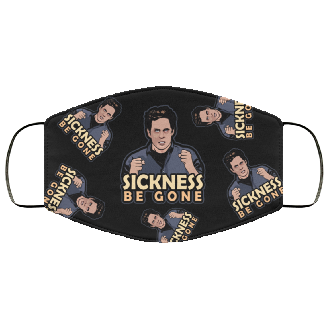 Sickness Be Gone Washable Reusable Custom Printed Cloth Face Mask Cover - Dennis Reynolds Mask, Black, Cloth Face Cover Sickness Be Gone Washable Reusable Custom Printed Cloth Face Mask Cover - Dennis Reynolds Mask, Black, Cloth Face Cover