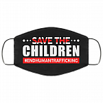 Save The Children End Human Trafficking Washable Reusable Custom-Printed Cloth Face Mask Cover, White, Cloth Face Cover