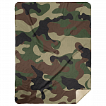 Camouflage Fleece Blanket - Premium Sherpa Blanket - Woven Blanket, White, Premium Mink Sherpa Blanket - 60x80