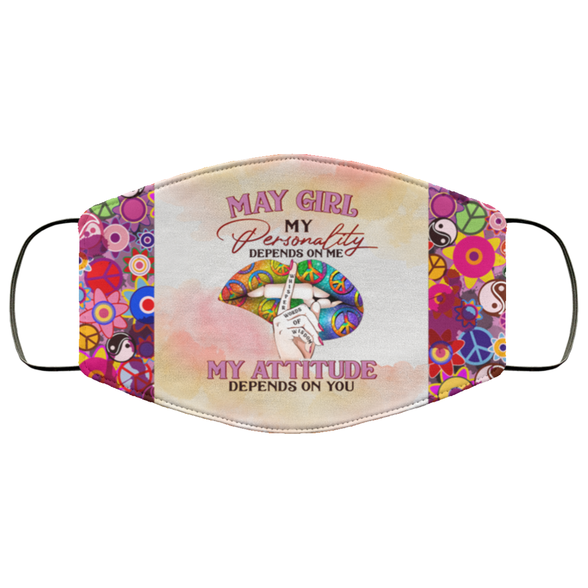 May Girl My Personality Depends on Me Washable Reusable Custom - Printed Cloth Face Mask Cover, White, Cloth Face Cover May Girl My Personality Depends on Me Washable Reusable Custom - Printed Cloth Face Mask Cover, White, Cloth Face Cover