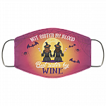 Halloween Not Sister by Blood but Sister by Wine Washable Reusable Custom - Printed Cloth Face Mask Cover, White, Cloth Face Cover