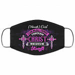 Personalized a Girl Who Can Do All Things Through Christ Who Gives Me Strength Washable Reusable Custom - Printed Cloth Face Mask Cover, Black, Cloth Face Cover