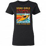 Some Girls Go Kayaking and Drink Too Much It's Me Ladies T-Shirt - Premium Ladies Triblend Dolman Sleeve Shirt, Black, Ladies T-Shirt