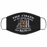 German Shepherd The Chain On My Mood Swing Just Snapped Run Washable Reusable Printed Cloth Face Mask Cover, Black, Cloth Face Cover