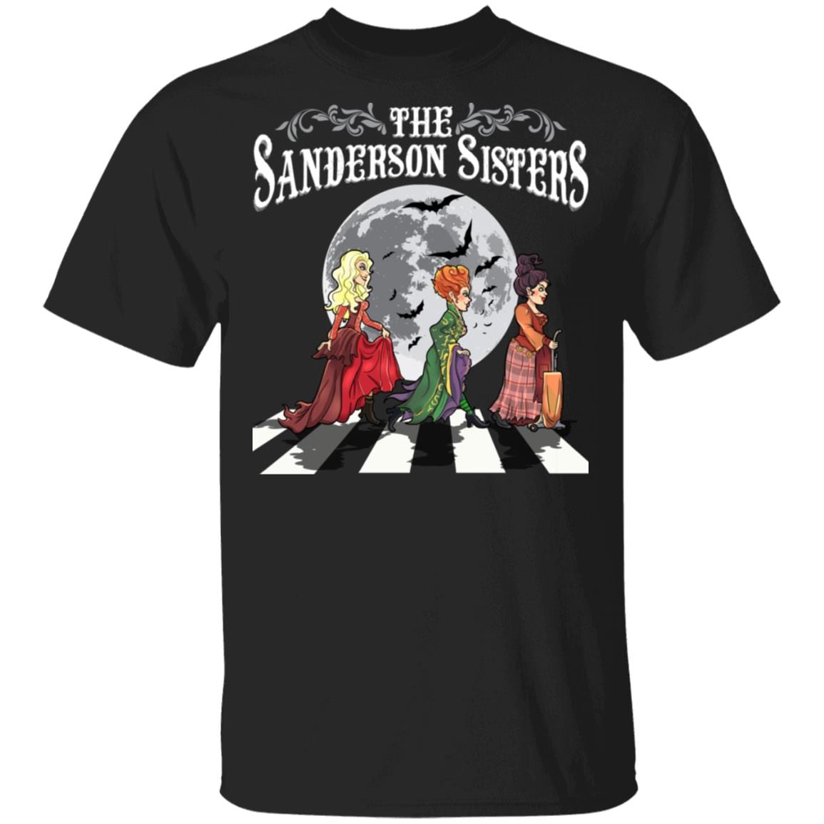 The Sanderson Sisters Three Witches Hocus T-Shirt, Black, Unisex T-Shirt
