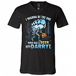 I Wanna Be The One Who Has A Beer With Darryl Bigfoot T-Shirt - V-Neck Shirt, Black, V-Neck T-Shirt