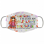 Assuming I'm Just An Old Lady Who Was Born In December Washable Reusable Custom Printed Cloth Face Mask Cover, White, Cloth Face Cover