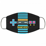 Personalized Game Controller Washable Reusable Custom - Funny Gaming Printed Cloth Face Mask Cover, Black, Cloth Face Cover
