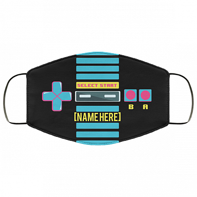 Personalized Game Controller Washable Reusable Custom - Funny Gaming Printed Cloth Face Mask Cover, Black, Cloth Face Cover